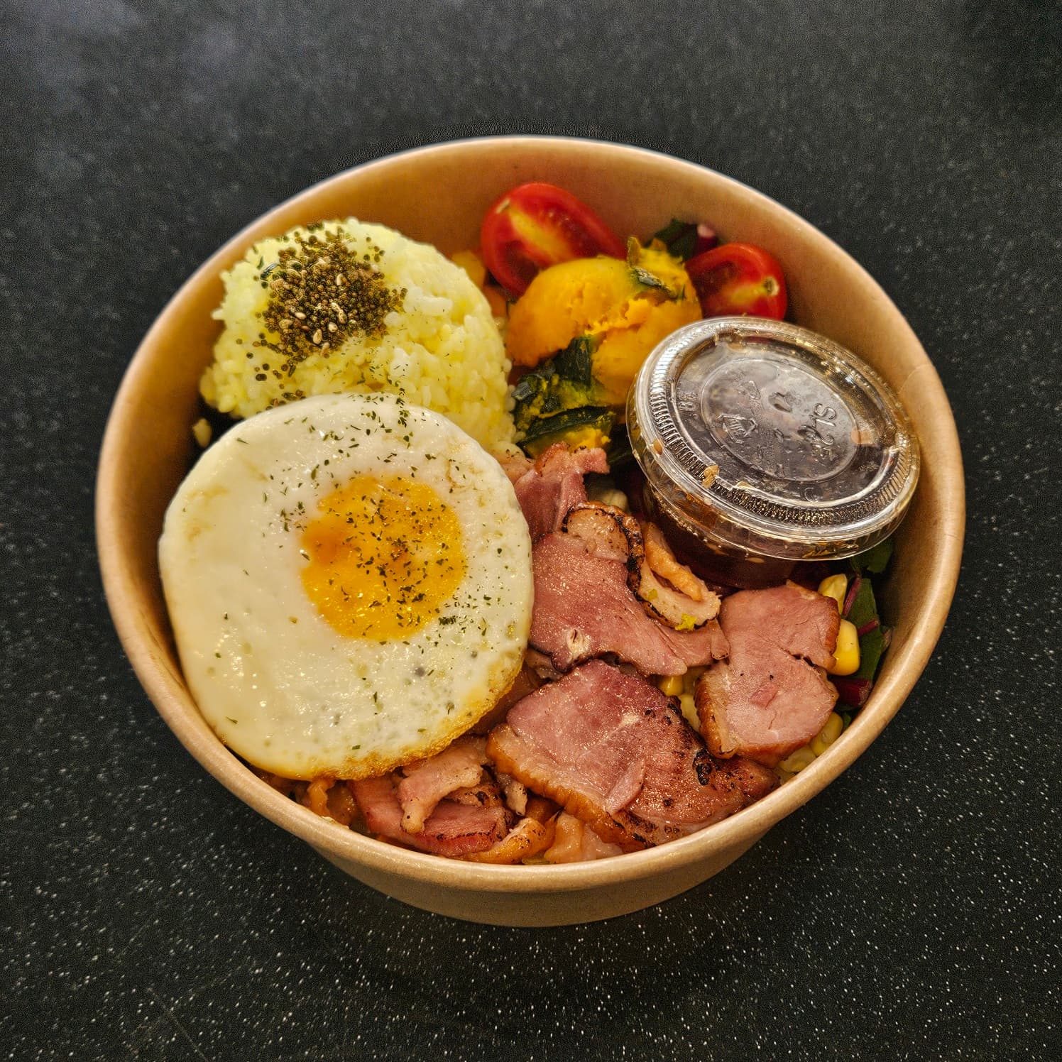 훈제오리 단호박 포케